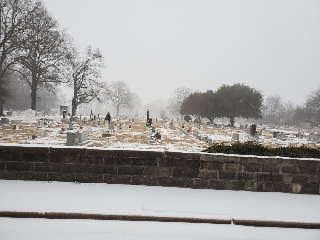 Greenwood Odd Fellows Cememtery 2015 Snow