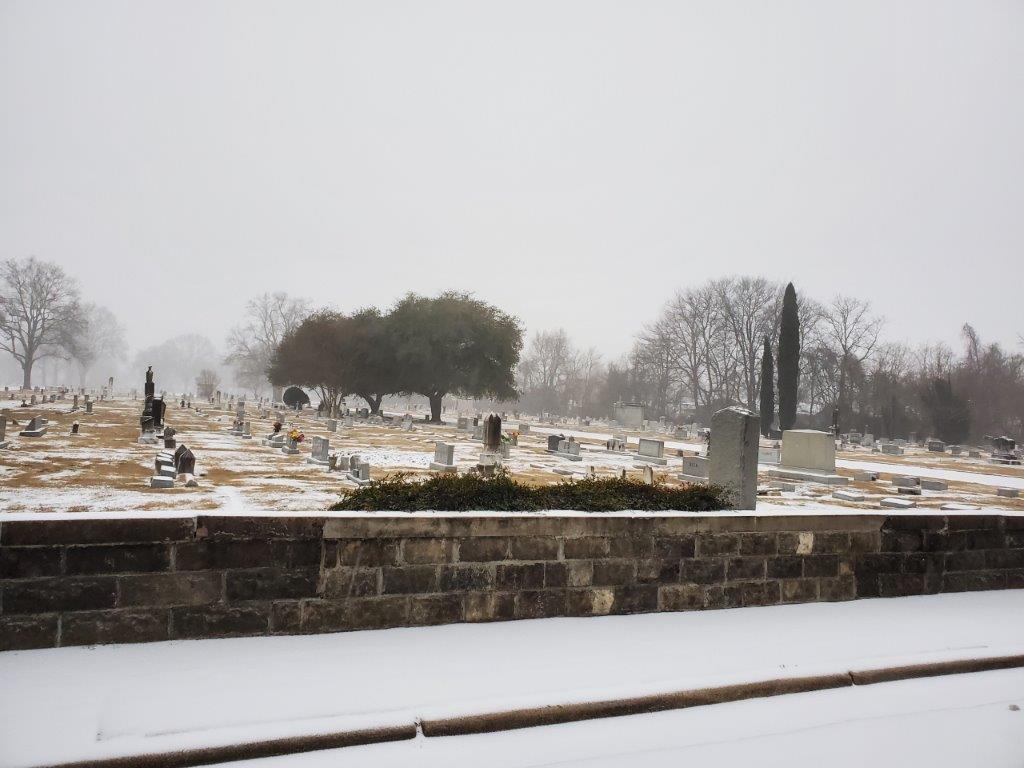 Greenwood Odd Fellows Cememtery 2015 Snow