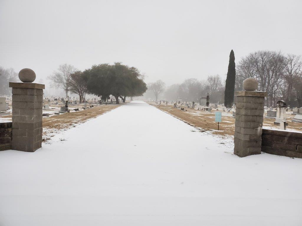 Greenwood Odd Fellows Cememtery 2015 Snow